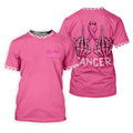 Pink F Cancer Skeleton Middle Finger Breast Cancer Polo Shirt, Ladies Golf Tops, Women’s Golf Polo