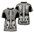 Floral Skeleton Halloween Golf Polo Shirt, Women’s Golf Polo, Golf Shirts For Women