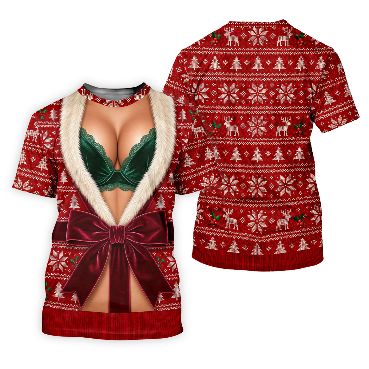 Funny Festive Costume Christmas Golf Shirt, Women’s Golf Polo, Golf Tops For Women