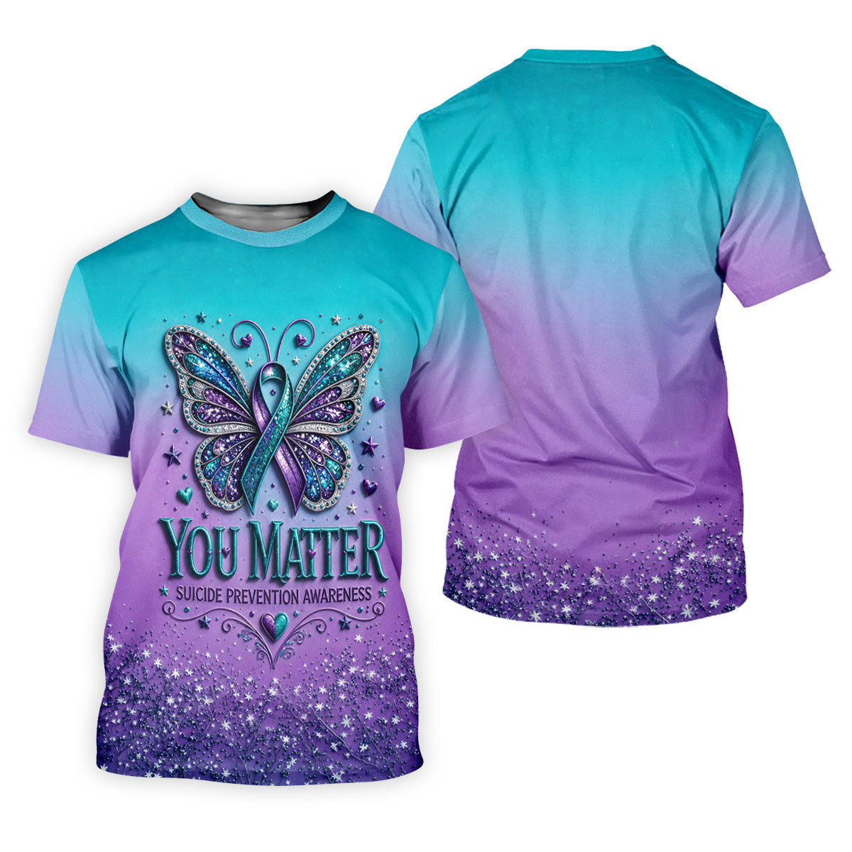 You Matter Suicide Prevention Awareness Butterfly Women’s Golf Polo, Suicide Golf Shirts