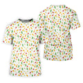 Tropical Vibe Hawaiian Pattern White Golf Shirt, Women's Golf Tops, Golf Gift For Ladies