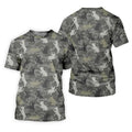 Grey Camo French Bulldog Pattern Golf Shirt, Women's Golf Shirt, Golf Polo For Women, Golf Shirts For Women