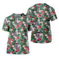 Tropical Disc Golf Basket Floral Polo Shirt, Hawaiian Golf Shirt, Golf Polo Shirts For Men