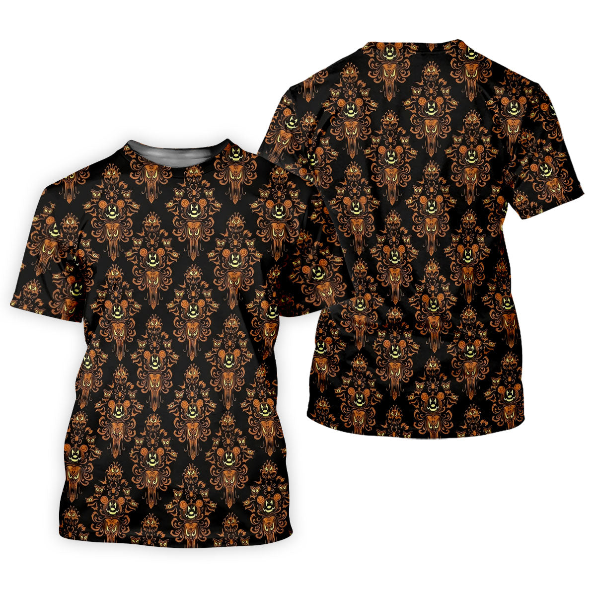 Haunted Face Wallpaper Halloween Golf Polo Shirt, Women's Golf Shirt, Golf Tops For Women