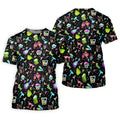 Neon Cocktail Party Pattern Design Hawaiian Golf Shirt, Golf Shirts For Men, Polo Shirts For Men