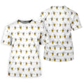Cartoon Beer Mug Golfer Pattern Golf Polo Shirt, Polo Shirts For Men, Printed Golf Shirts