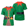 Funny Christmas Elf Cute Women's Golf Clothes, Ladies Golf Shirts, Christmas Golf Shirt