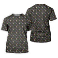 Funny Golf Lesson Alligator Pattern Polo Shirt, Golf Shirts For Men, Mens Golf Apparel