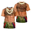 Hawaiian Hula Costume Muscle Polo Shirt, Women's Summer Shirts, Funny Shirts For Women