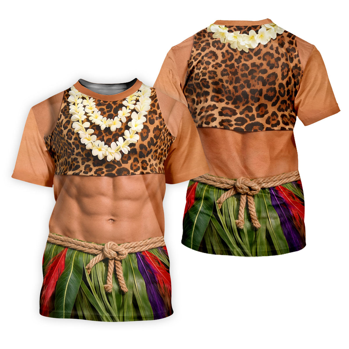 Hawaiian Hula Costume Muscle Polo Shirt, Women's Summer Shirts, Funny Shirts For Women
