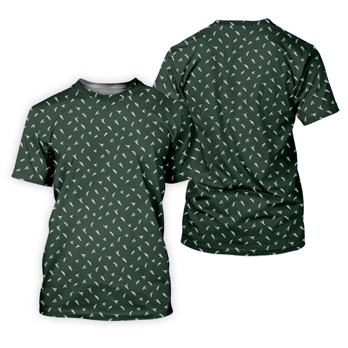 Naughty Position Dark Green Fun Golf Shirts For Men, Valentines Golf Gift, Polo Shirts For Men, Golf Gift For Men