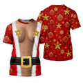 Santa Suit Gold Stars Christmas Golf Shirt, Women’s Golf Polo, Golf Tops For Women