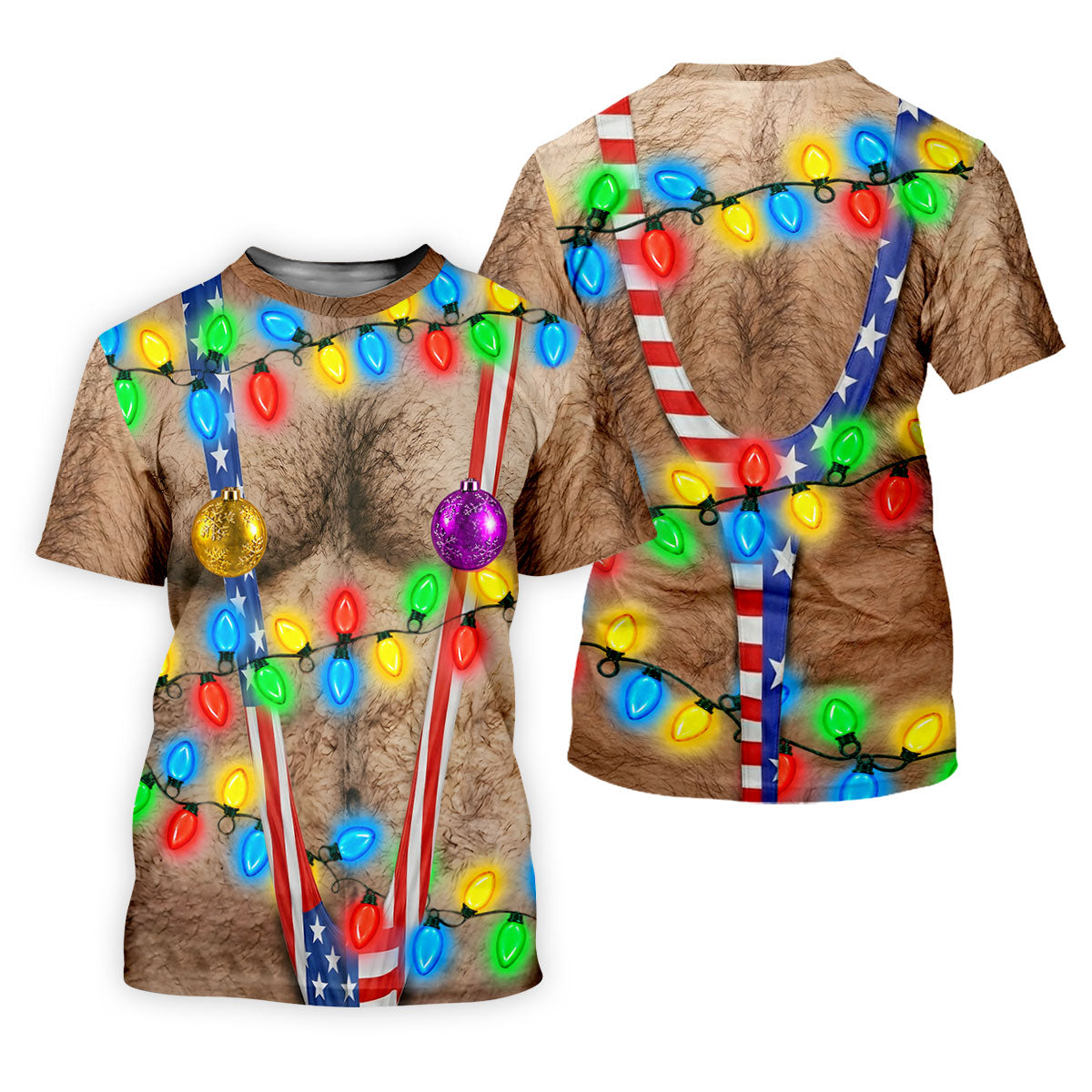 Lights Suspenders Christmas Golf Shirt, Golf Polo Shirts For Men, Mens Golf Shirts