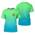 Tropical Retired Parrot Cocktail Golf Polo Shirt, Golf Shirts For Men, Printed Golf Shirts