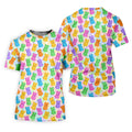 Pastel Easter Peeps Colorful Checkered Golf Shirts For Men, Cute Golf Outfit, Polo Shirts For Men