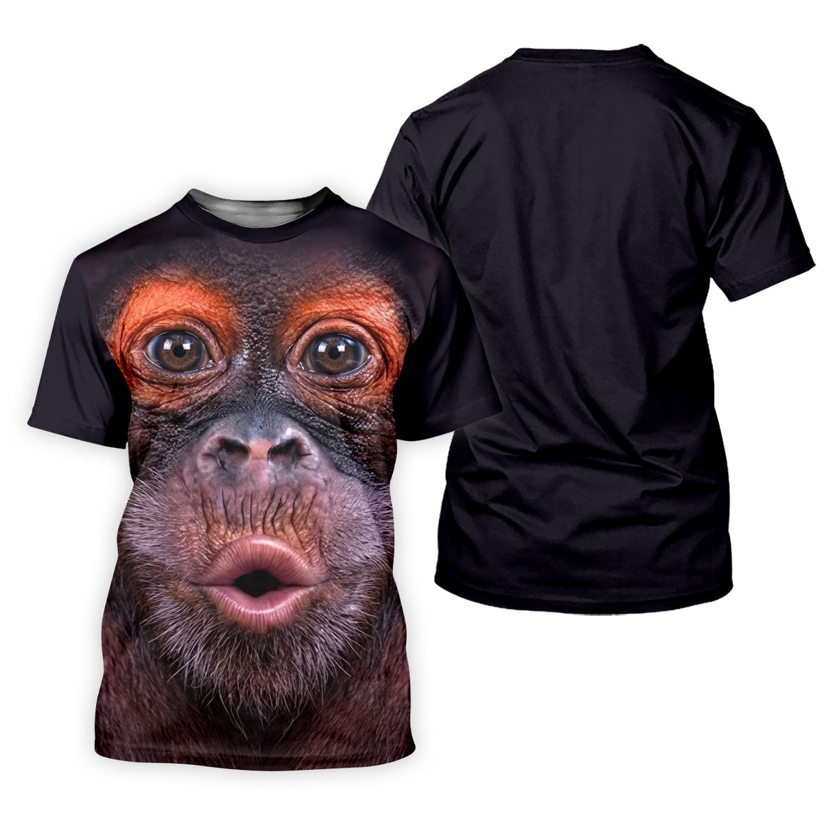Funny Monkey Face Closeup Print Hawaiian Golf Polo, Golf Tops For Women, Golfing Apparel