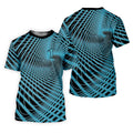 Swirling Vortex Black And Light Blue Women's Golf Tops, Ladies Golf Shirts, Ladies Golf Polos