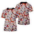 Santa Claus Face Fun Women's Golf Shirts, Cute Golf Outfit, Ladies Golf Shirts, Golfing Apparel