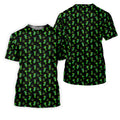 Neon Green Cocktails Three Leaf Clover St Patrick's Day Golf Shirt, Women's Golf Tops, Ladies Golf Shirts