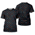 Funny Colorful Panty Butt Pattern Golf Polo Shirt, Printed Golf Shirts, Men's Golf Shirt