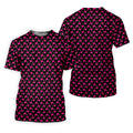 The Pink Taco Seamless Pattern Black Golf Shirt, Golf Tops For Men, Tacos Lover Golf Gift For Men