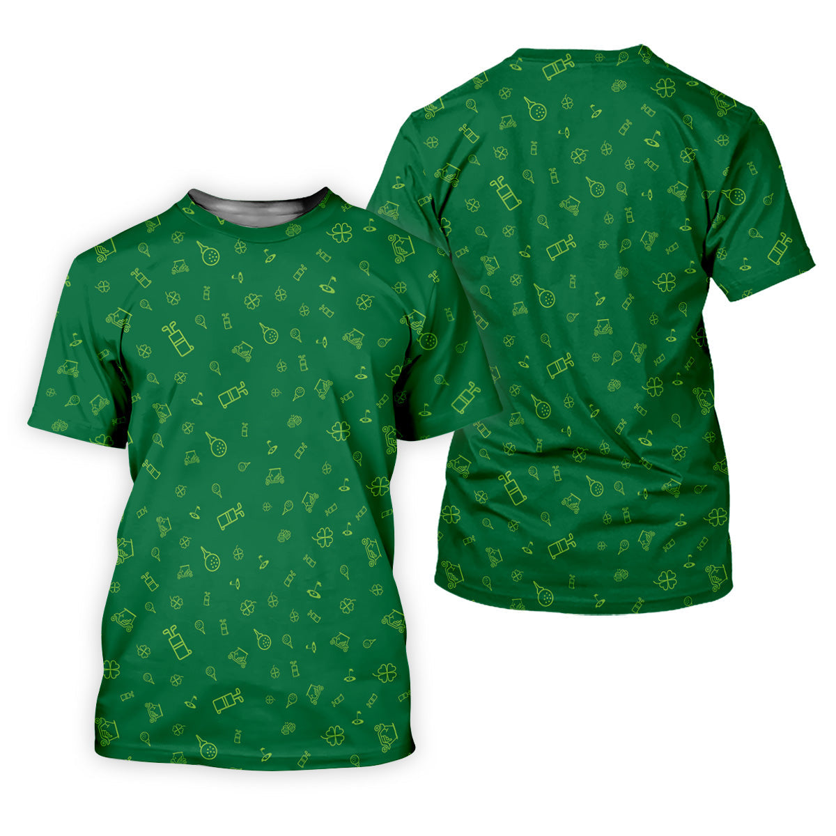 Golf And Beer Lucky Four Leaf Clover St Patrick's Day Green Women's Golf Tops, Golf Gift For Ladies