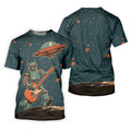 Robot UFO Sleeveless Golf Shirt, Cute Golf Outfit, Mens Polo Shirts, Golf Shirts For Men