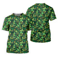 Shamrock St Patrick's Day Dark Green Golf Shirt, Women's Golf Tops, Ladies Golf Polos, Women's Polo Shirt