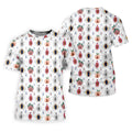 Abstract Peach Botanical Pattern Golf Shirt, Ladies Golf Shirts, Women’s Golf Apparel