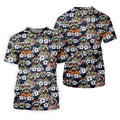 Cool Raccoons in Rainbow Sunglasses Hawaiian Golf Polo, Golf Tops For Women, Golfing Apparel