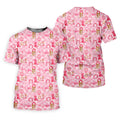 Let's Go Girl Pink Checkered Western Cowgirl Women's Golf Tops, Ladies Golf Polos, Golf Shirt For Women