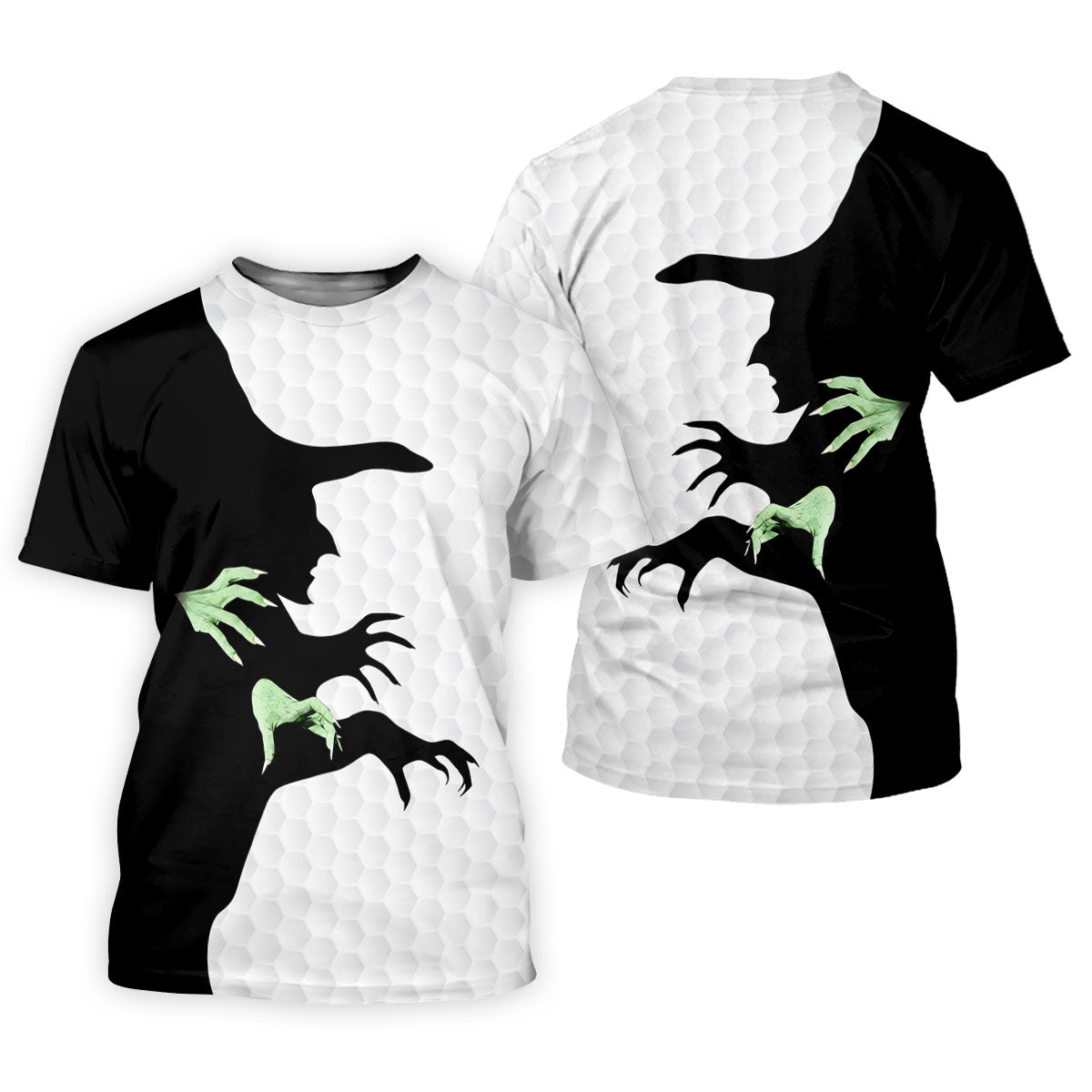 Halloween Wicked Witch Shadow Golf Shirt, Women's Golf Polo, Ladies Golf Tops