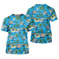 Tropical Cruise Vintage Hawaiian Golf Shirt, Women's Golf Tops, Ladies Golf Shirts