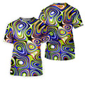 Blue And Green Fluid Art Cool Golf Shirt, Women's Golf Tops, Ladies Golf Shirts, Women's Polo Shirt