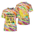 Broken Crayons Still Color Golf Polo Shirt, Men's Golf Shirt, Mental Health Awareness Shirt