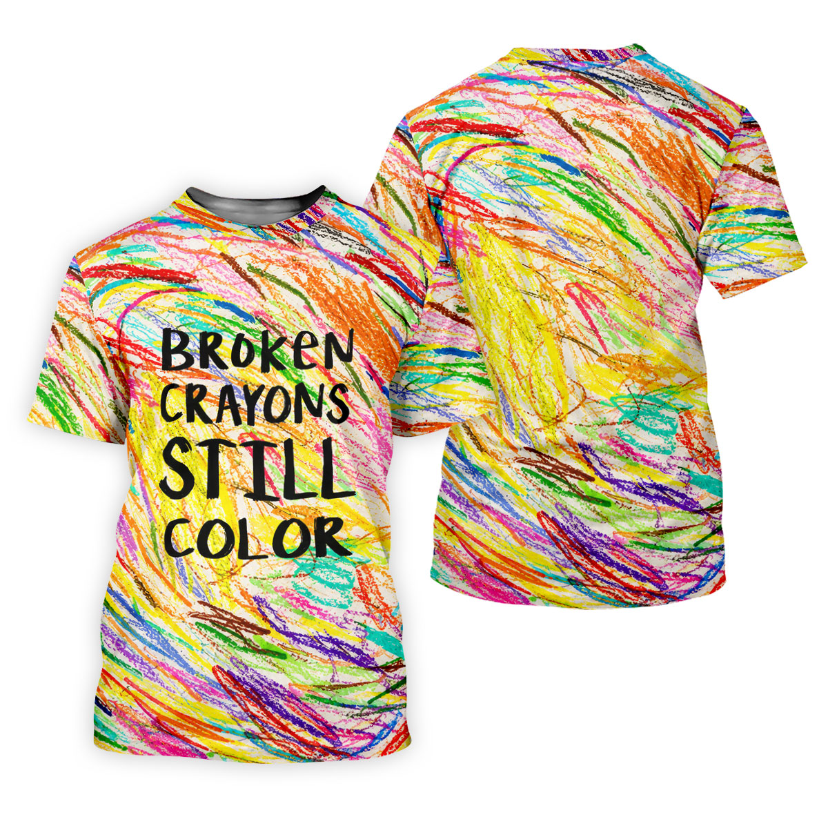 Broken Crayons Still Color Golf Polo Shirt, Men's Golf Shirt, Mental Health Awareness Shirt