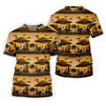 UFOs, Aliens and Cactus Desert Scene Hawaiian Golf Polo, Golf Tops For Men, Golfing Apparel