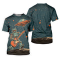 Robot UFO Sleeveless Golf Shirt, Cute Golf Outfit, Women's Golf Shirt, Golf Polo For Women