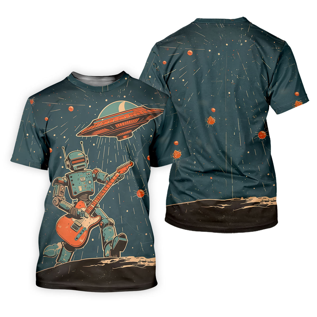 Robot UFO Sleeveless Golf Shirt, Cute Golf Outfit, Women's Golf Shirt, Golf Polo For Women