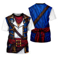 Caribbean Pirate Golf Shirt, Classic Buccaneer Captain Uniform, Golf Shirt For Women