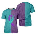 Suicide Prevention Ribbon Feather Birds Golf Polo Shirt, Mens Golf Polo, Mens Golf Apparel