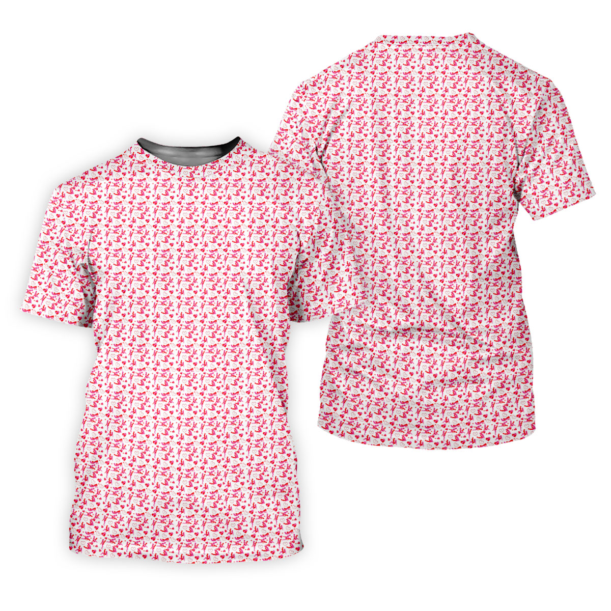 Naughty Couple Hot Positions Fun Golf Shirts For Men, Valentines Golf Gift, Polo Shirts For Men
