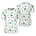 Retro Video Game Golf Theme Hawaiian Golf Shirt, Women's Golf Tops, Ladies Golf Shirts