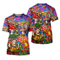 Psychedelic Mushroom Forest Fantasy Golf Polo, Women's Golf Polo, Printed Golf Shirt