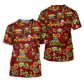 Men's Tropical Santa Surf Shack Golf Shirt, Christmas Golf Shirt, Golf Apparel For Men