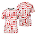 Funny Heart Butt Pattern Golf Polo Shirt, Mens Golf Shirts, Golf Apparel For Men