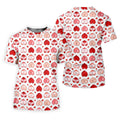Funny Heart Butt Pattern Golf Polo Shirt, Golf Shirts For Women, Women’s Golf Apparel
