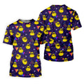 Funny Rubber Duck Retro Pattern Hawaiian Golf Shirt, Women's Golf Tops, Ladies Golf Shirts