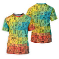 Funny Penis Doodle Color Block Golf Polo Shirt, Men's Golf Polo, Printed Golf Shirts