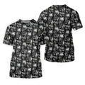 Dark Grim Reaper Skull Pattern Golf Polo Shirt, Women's Golf Polo, Ladies Golf Tops